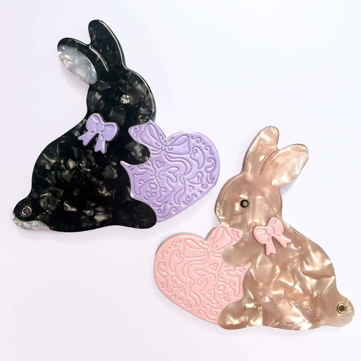 Cambrasine - Wholesale Compact Mirror - Coquette Rabbit Swivel Pocket Mirror0