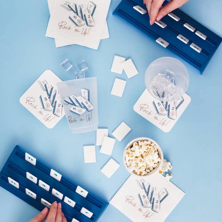 Busy Bee Gift - Wholesale Disposable Coasters - Rummikub Thick Paper Coasters - Set of 82