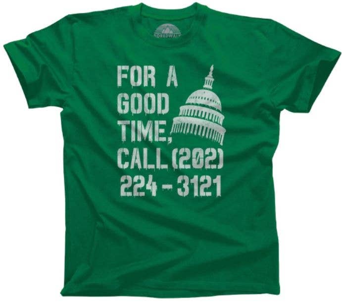 Boredwalk - Wholesale Screen Printed T-Shirt - Men's - Men's For A Good Time Call Congress T-Shirt0