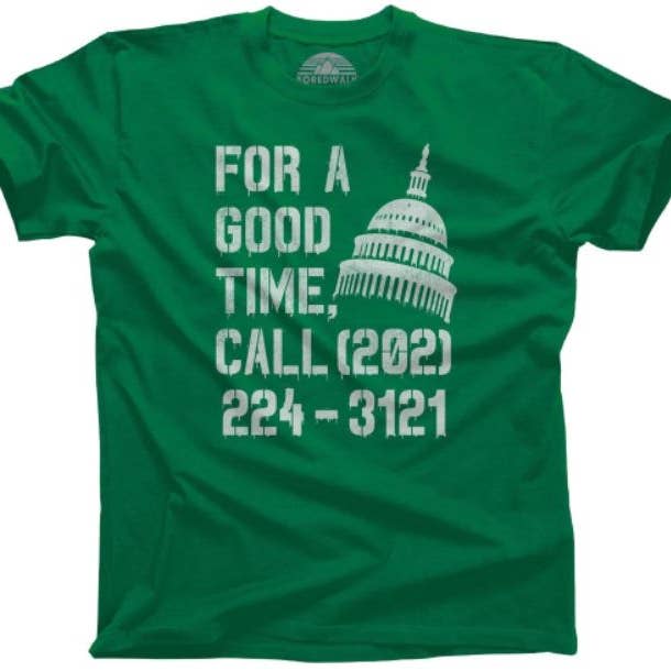 Boredwalk - Wholesale Screen Printed T-Shirt - Men's - Men's For A Good Time Call Congress T-Shirt