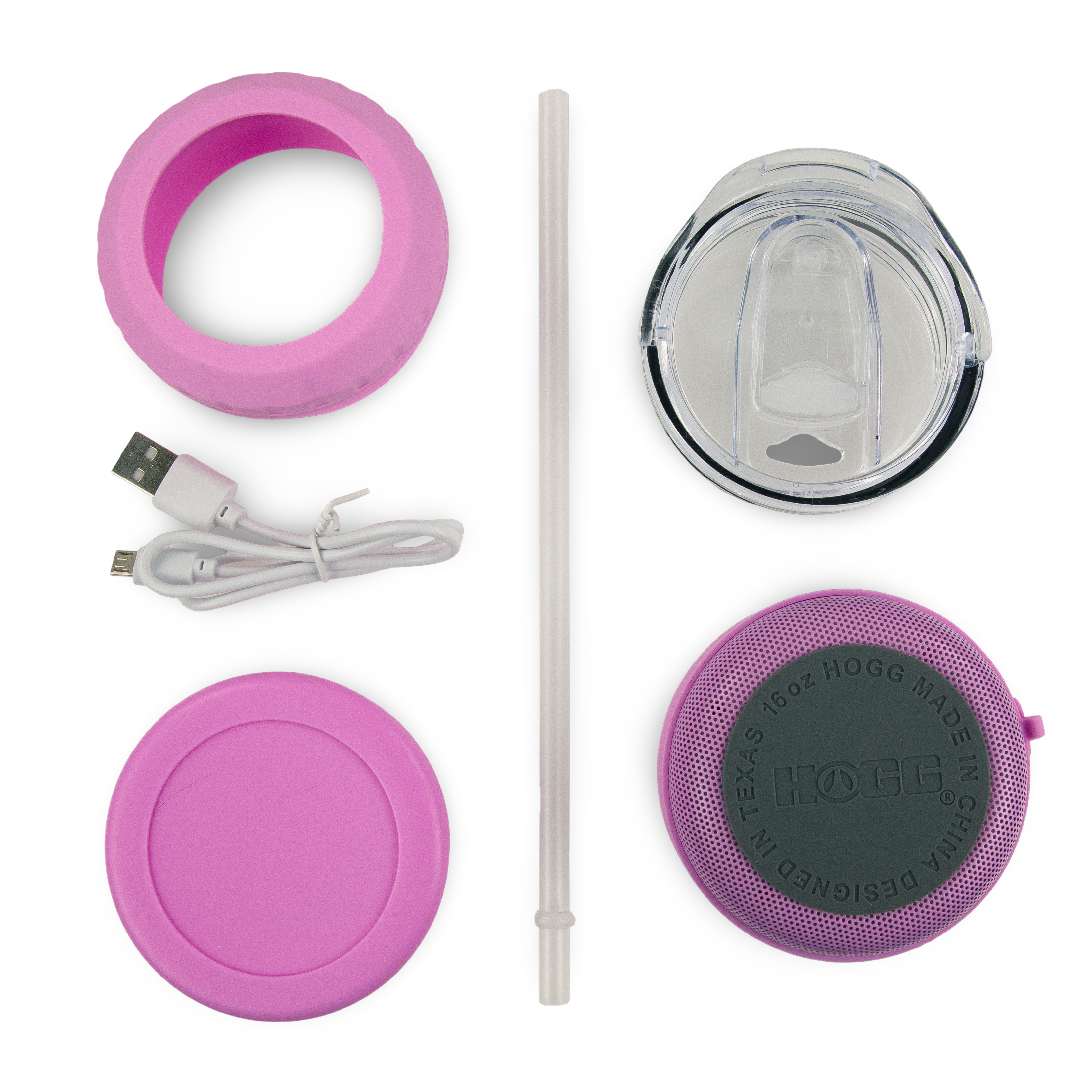 Hogg Outfitters - Wholesale Drink Huggers & Koozies - SUBLIMATION 4 in 1 CAN COOLER SPEAKER TUMBLER - Unicorn19