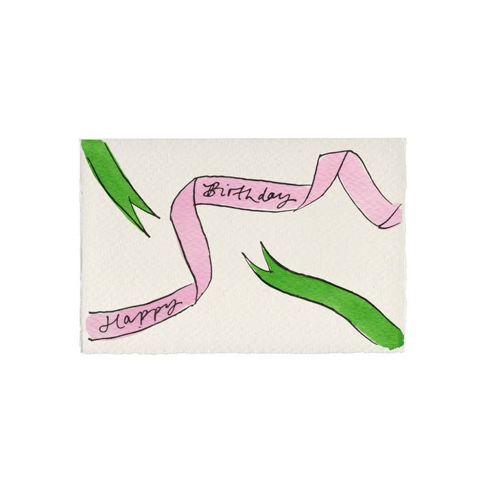Scribble & Daub - Wholesale Birthday card - Happy Birthday Ribbons Card