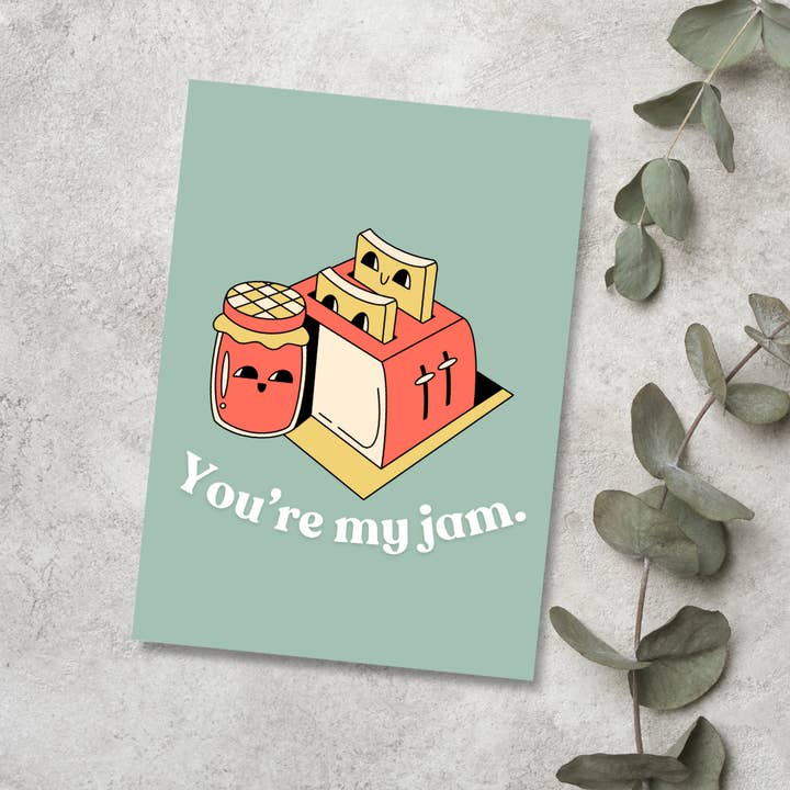 Du er min marmelade | Toast Cute Funny Love & Venskabskort for engroshandel hos JoeyPrints