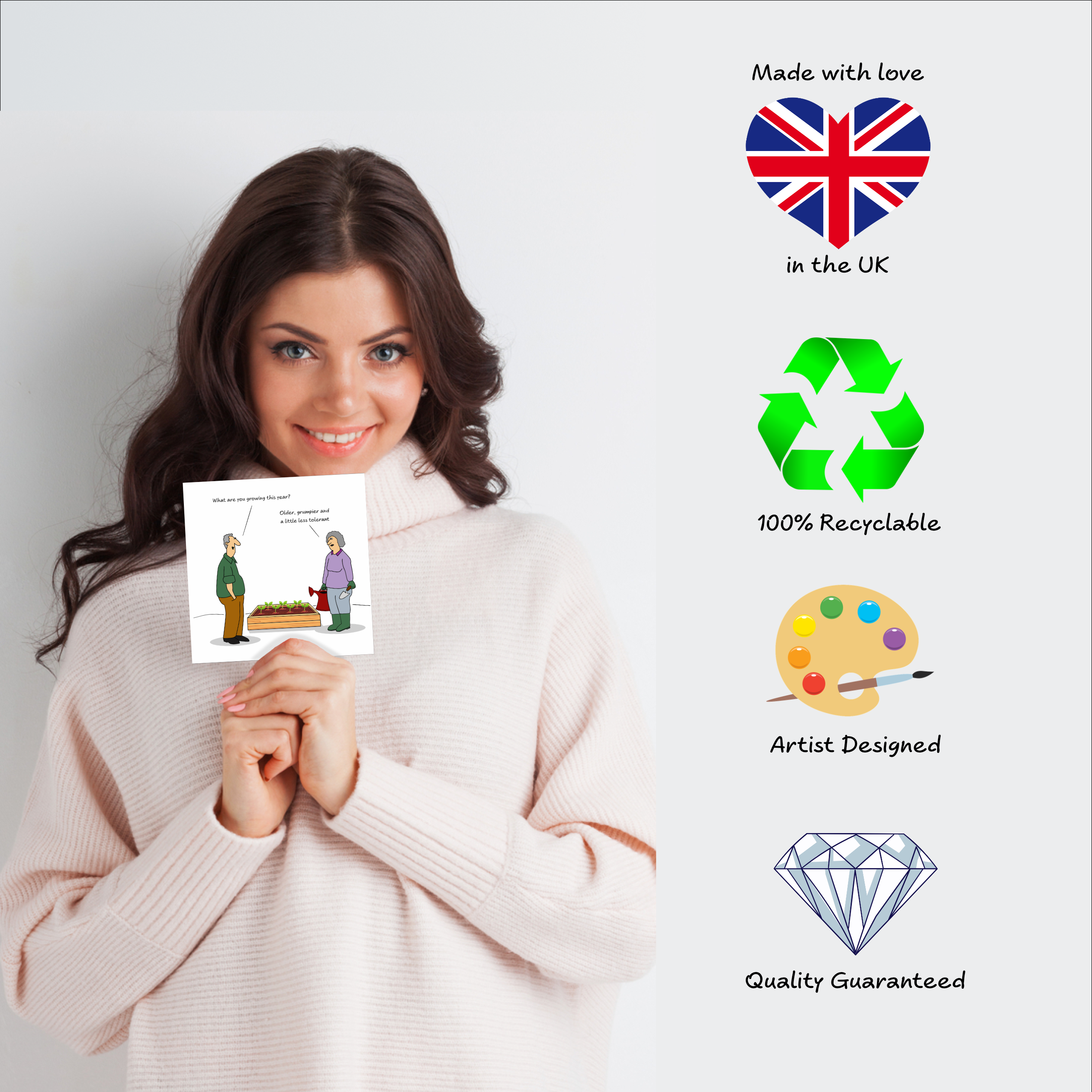 Swizzoo Cards – Engroshandel Fødselsdagskort – Sjov Havearbejde Fødselsdagskort 50-års 60-års 70-års 80-års Kone Mor Bedstemor Søster Kvindelig Ven Alderdom Aldring Sjov Humor Sjov Grøntsager4