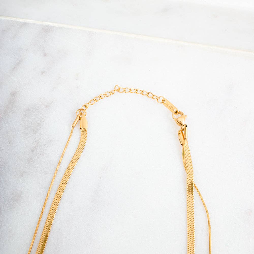 Pretty Simple - Wholesale Link & Chain Necklace - Brooke Layered Chain Necklace WATERPROOF Wholesale4