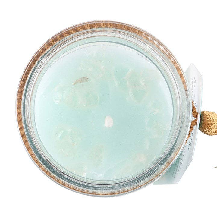 Something Different Wholesale - Wholesale Jar/Filled Candle - White Sage Tube Candle with Clear Quartz Crystals3