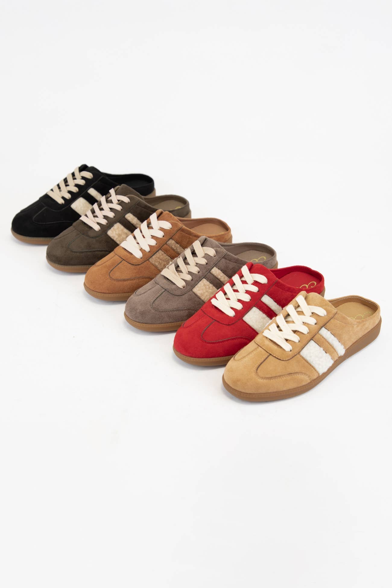 CCOCCI - Wholesale Lifestyle Sneakers - Women's - SANDRA FUR STRIPE DESIGN BACKLESS MULE COURT SNEAKERS5