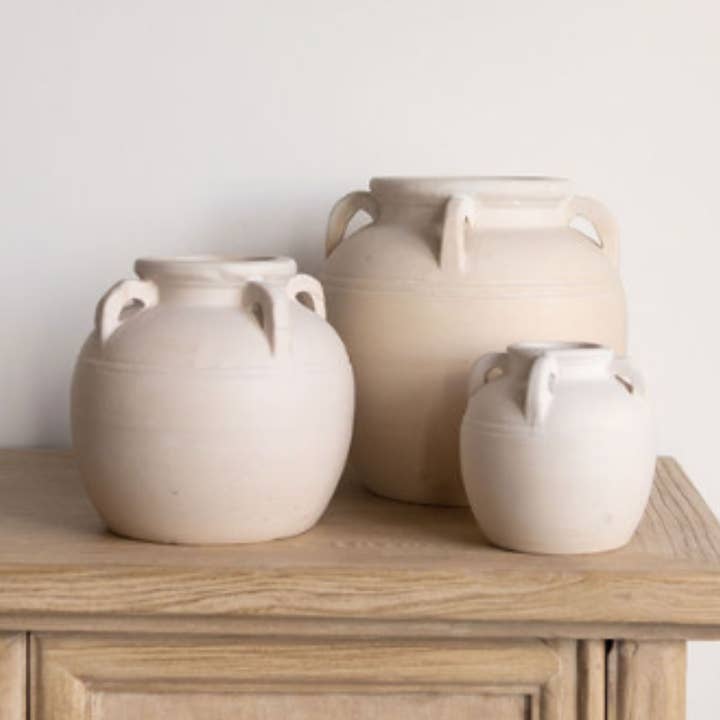 Cordoba White Matte Vase with Handles for wholesale by Luxe B Co Canada