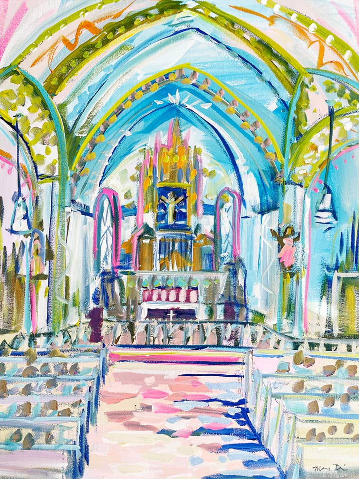Church Print on Paper, "Church 4" for wholesale by Maren Devine Art