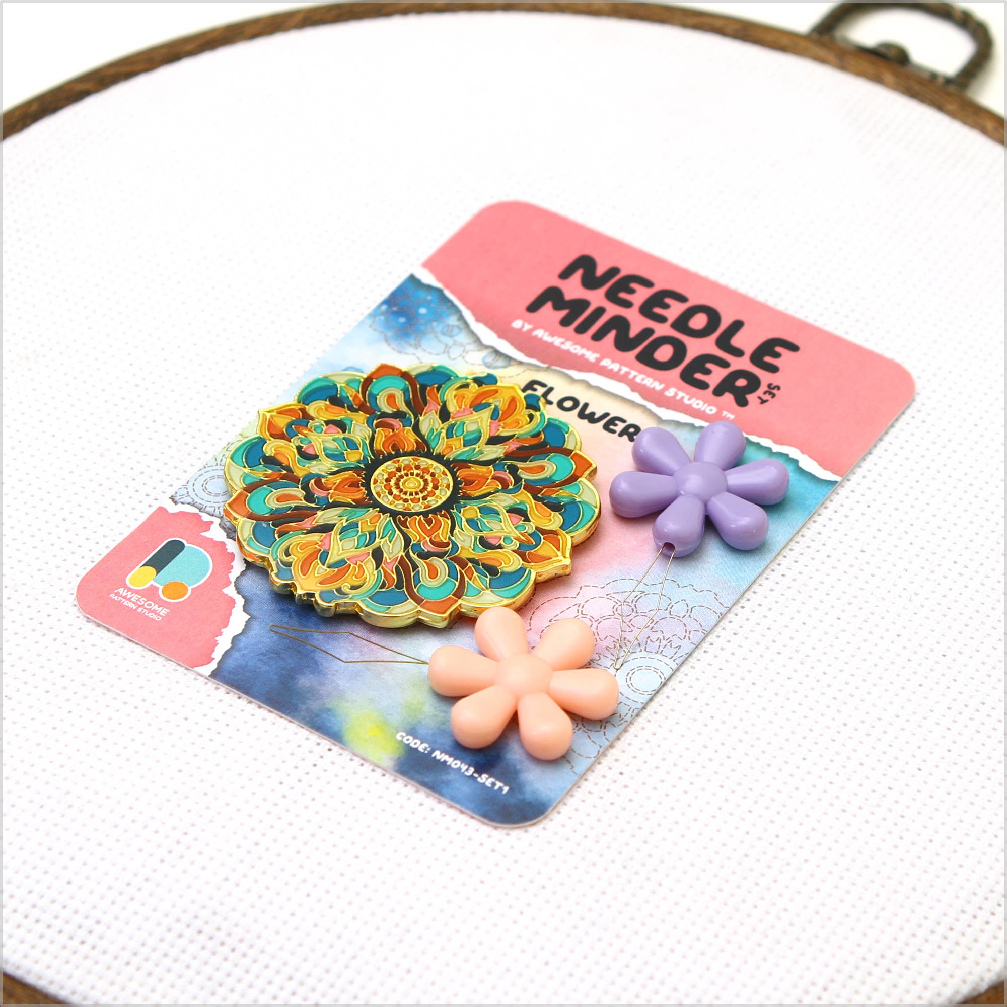Awesome Pattern Studio – wholesale Embroidery/cross-stitch supplies – Flower - Magnetic Needle Minder Set #12
