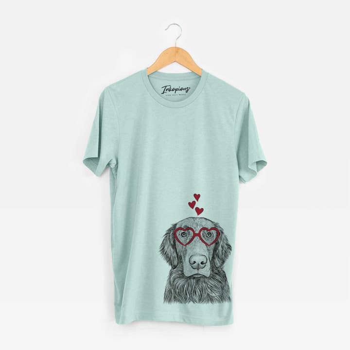 Inkopious - Wholesale Screen Printed T-Shirt - Women's - Pippin the Flat Coated Retriever - Bella Canvas Unisex Crewneck14