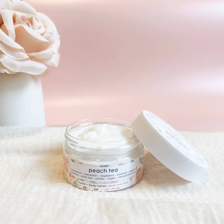 peach tea | shea butter lotion jar for wholesale by Collective Harmony Co
