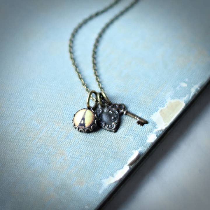 I Love Paris Vintage Style Charm Necklace for wholesale by Circa 1890