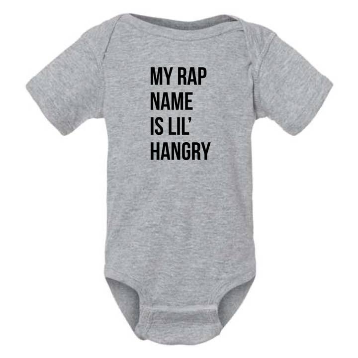 dkhandmade - Wholesale Bodysuit (Non-Footed) - Baby - MY RAP NAME IS LIL' HANGRY BABY ONESIE