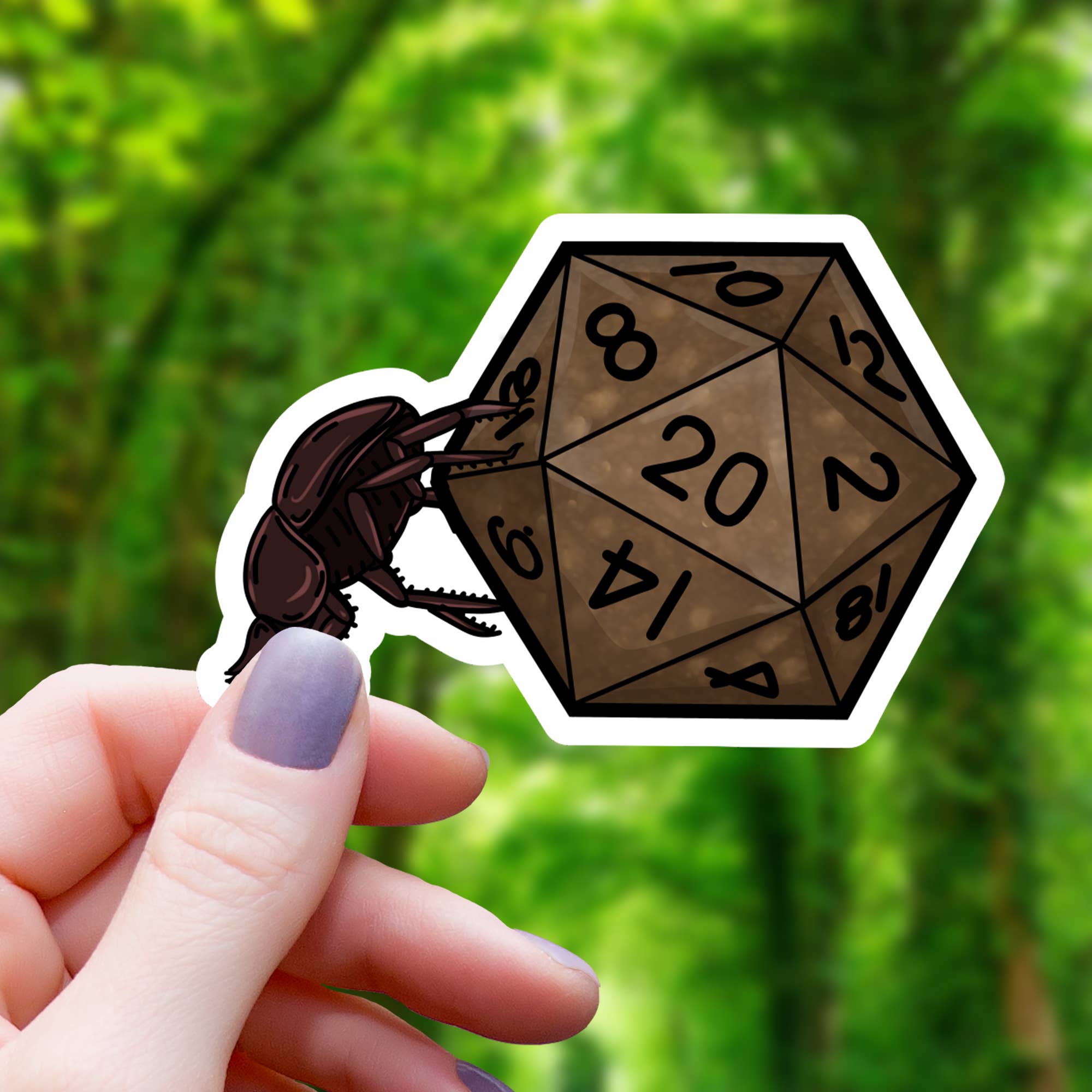 Mimic Gaming Co - Wholesale Sticker - Dung Beetle With D20 Sticker - 3