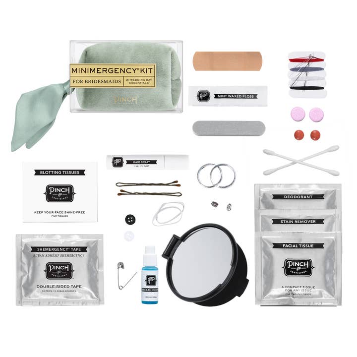 Pinch Provisions - Vente Pochette – femme - Kit de minimergency en velours pour demoiselles d'honneur18