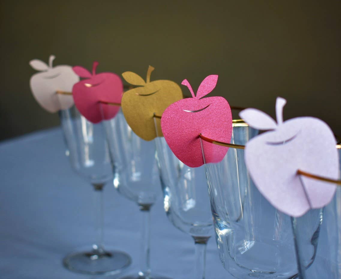 thekitcut - Wholesale Decal - Party Decorations - Rosh Hashanah apple glass decoration | Jewish holiday decor2