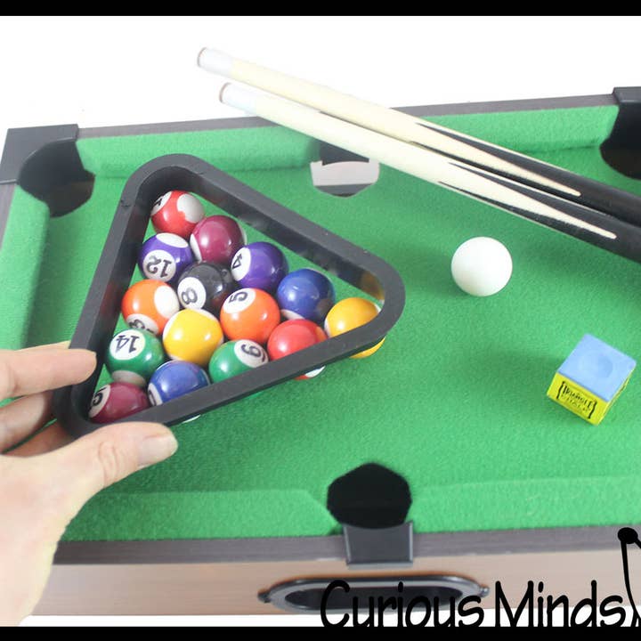 Curious Minds Toys - Wholesale Toy Set - Kids - Mini Billiards Pool Table Game Tabletop Small Replica Toy1