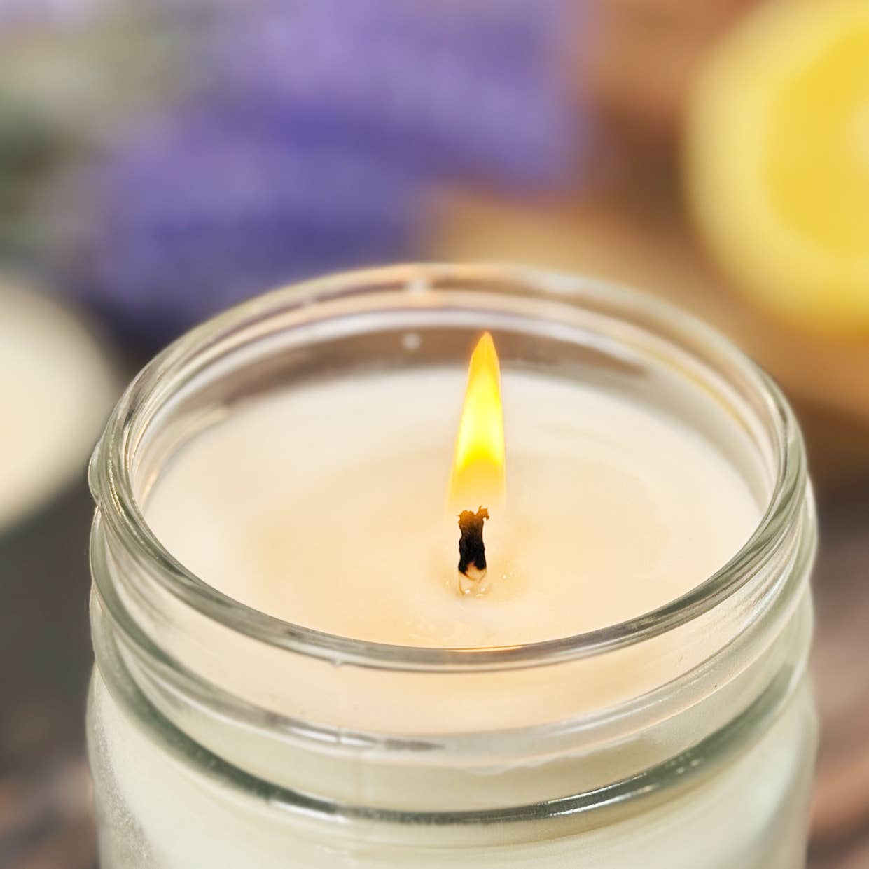 Hills & Burrow - Vente Bougie en bocal - Zeste de Lavande – Bougie Verveine Citronnée & Lavande Apaisante4