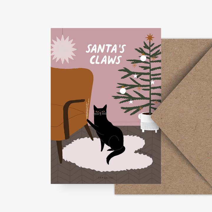 Postcard/Petisfaction “Cats” Santas Claws for wholesale by typealive