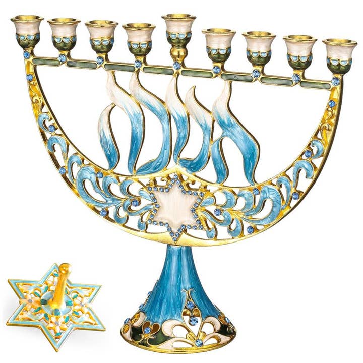 Hanukkah Celebration Kit – Star of David Menorah & Dreidel for wholesale by Matashi