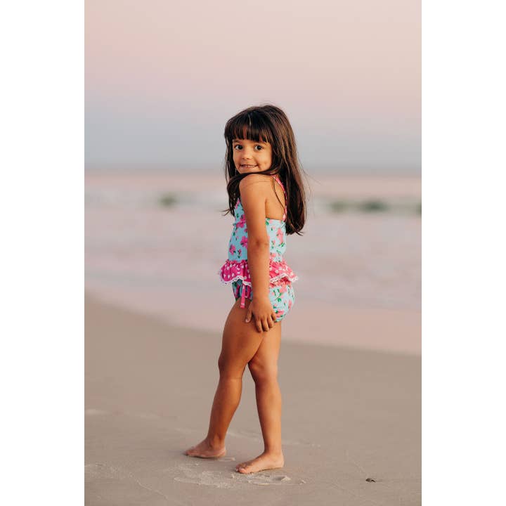 Sugar Bee Clothing – Engroshandel Bikini – til børn – Pige Badedragt - Flæse Tankini - Bougainvillea5
