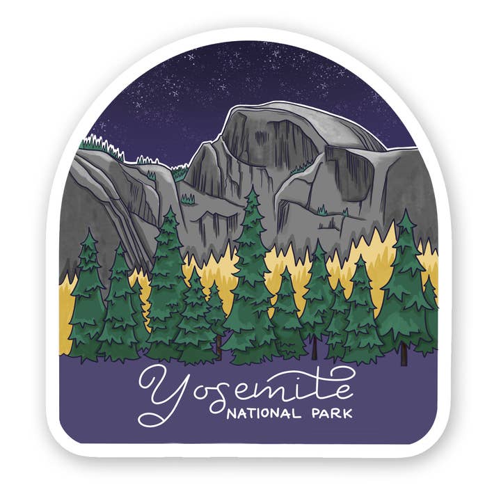 Yosemite Half Dome sticker for wholesale by Michele Michael Art