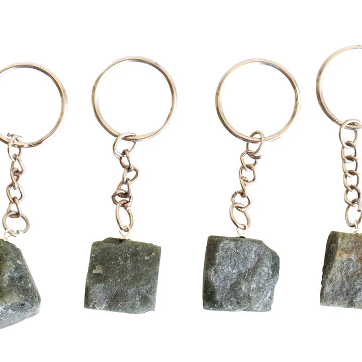 Soothing Crystals - Wholesale Keychain - Unisex - Gemstone Keychain | Green Jade | Crystal Stone Keyring1