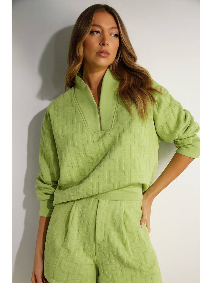 Textured Beige Lounge Set for wholesale by Mulla