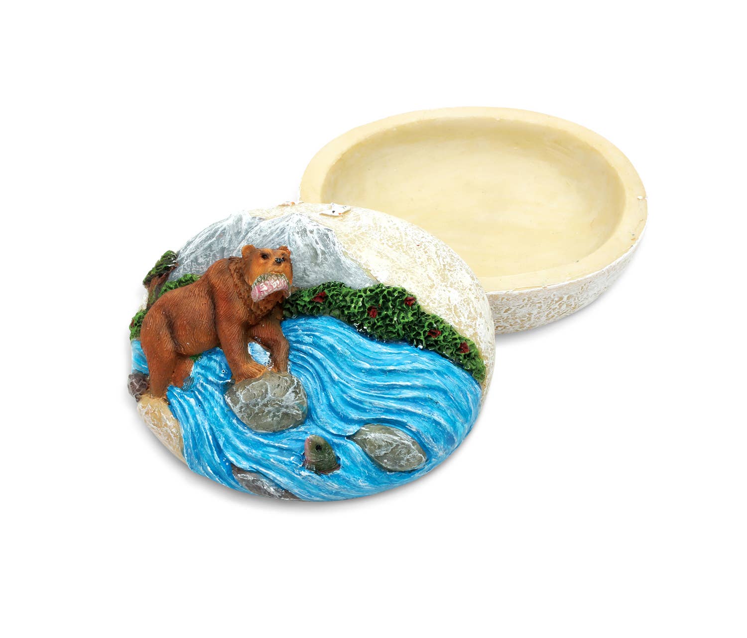 Cota Global - Wholesale Jewelry Box/Organizer - Stone Jewelry Box - Grizzly Bear1