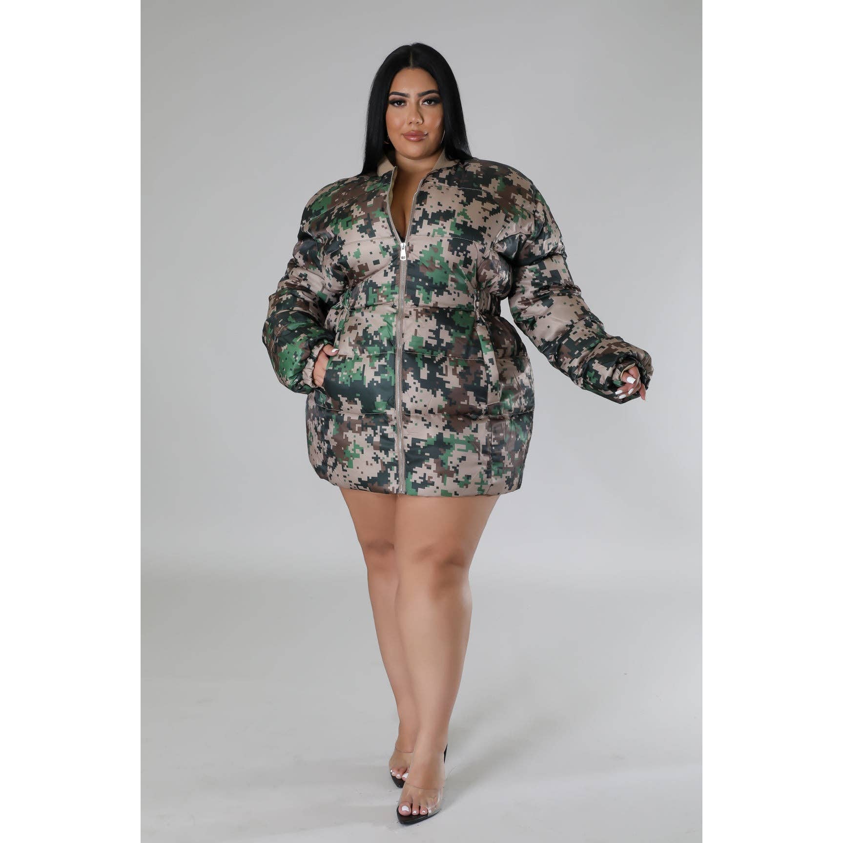 MULTI Piumino Plus con chiusura a zip frontale con elastico in vita in vendita all'ingrosso su Faire0