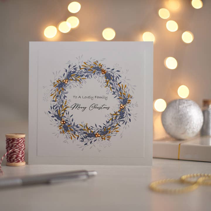 Jolie carte de Noël familiale - XMAS 010 pour la vente par Mrs Lovesy