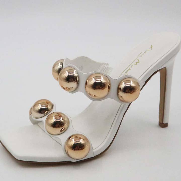 Mars Sky Shoes Wholesale - Wholesale High Heels - Women's - Anne Michelle ENDLESS-32 Studded Double Strap Sandals-18.95