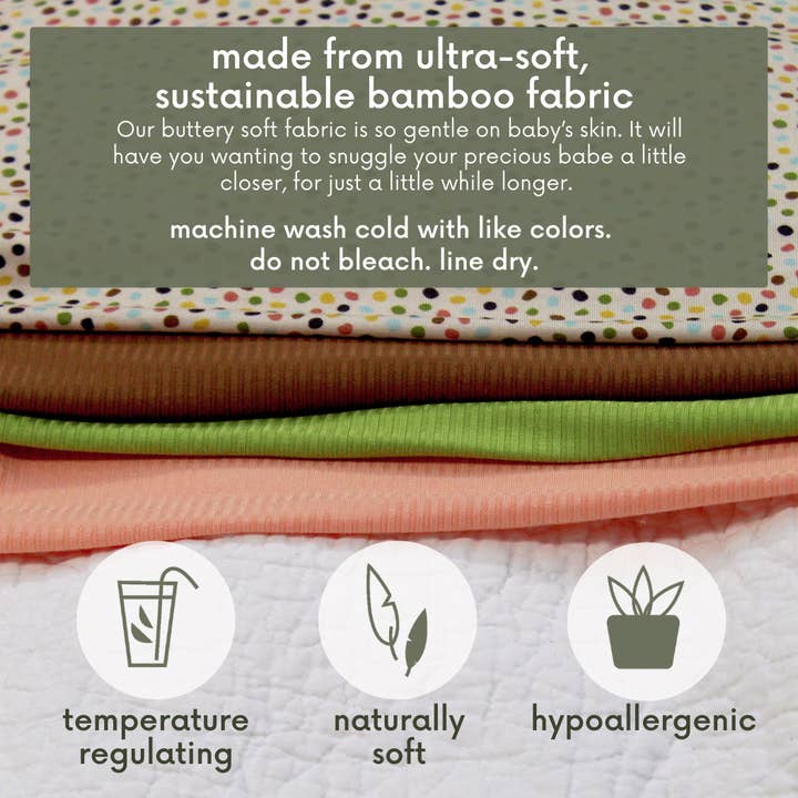 Dappled Dot Bamboo Baby Romper 2 Piece Set for wholesale on Faire4