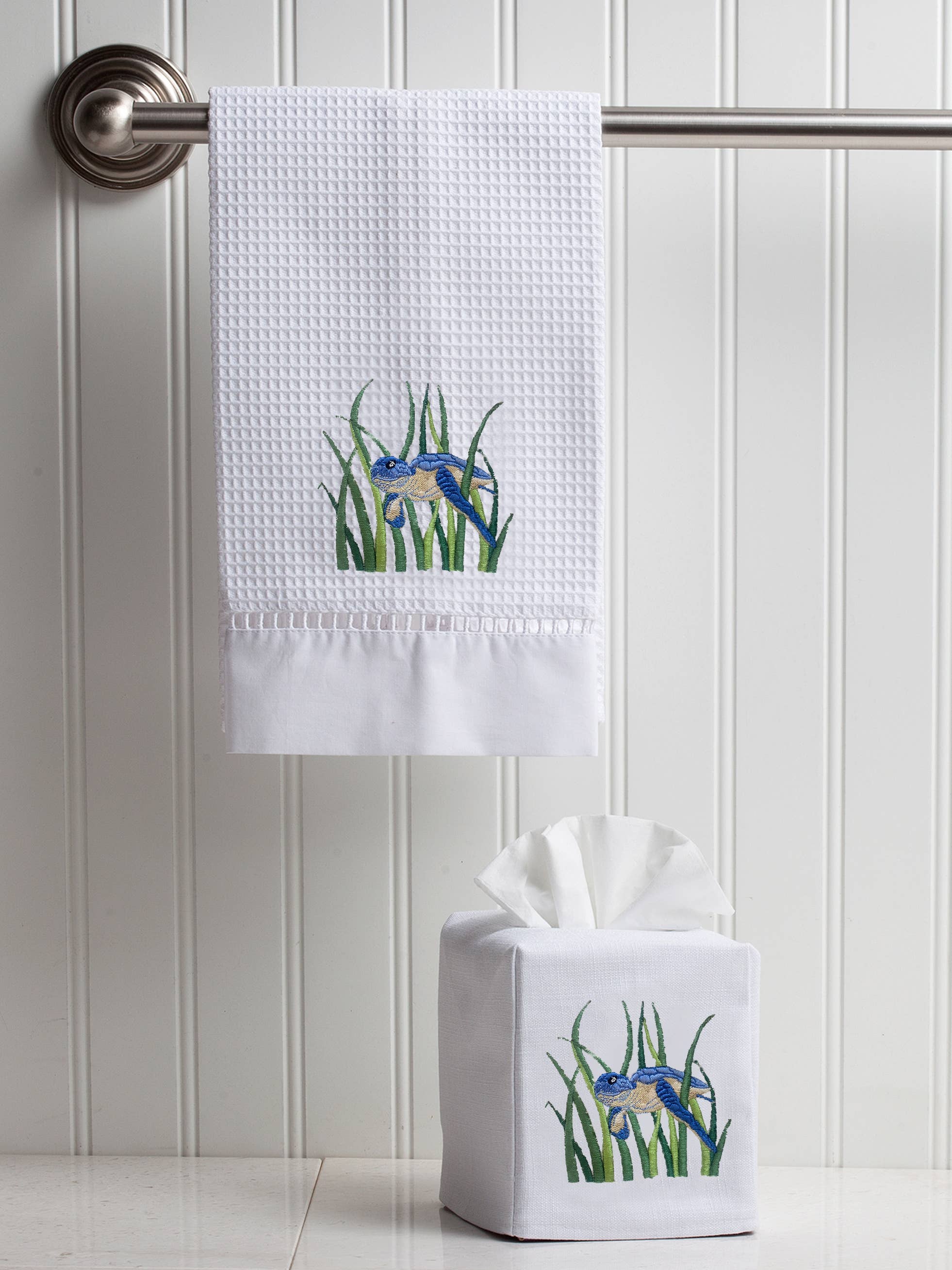 Jacaranda Living - Wholesale Tissue Box - Tissue Box Cover, Linen/Cotton, Embroidered9