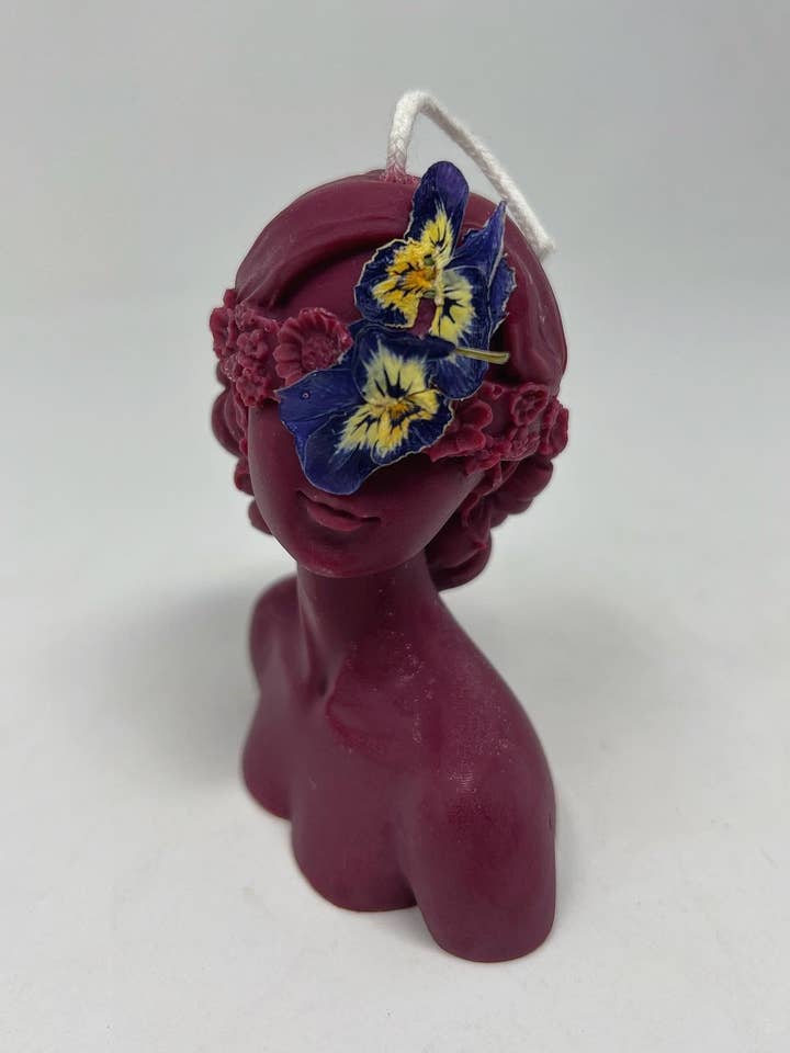 Lady May Pillar Candle for wholesale by Philodendron and Fern Co.