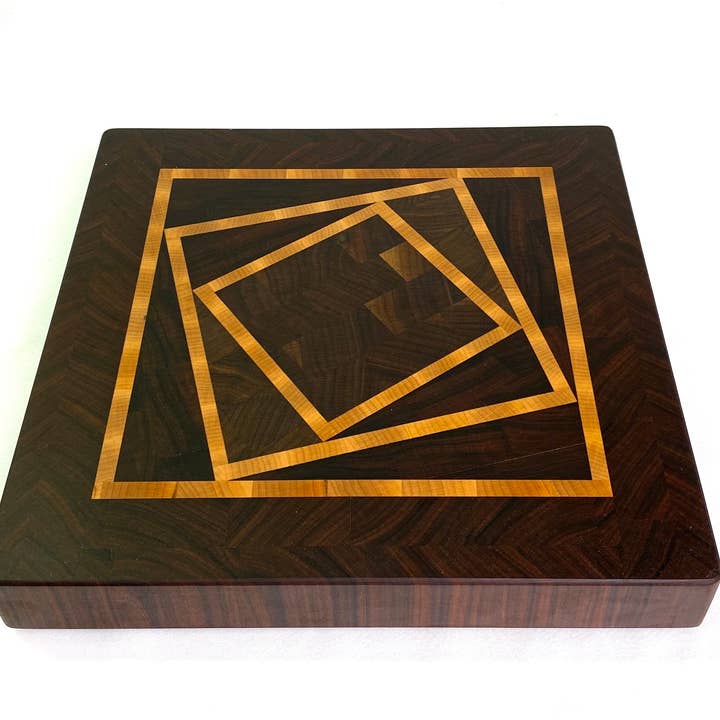 End Grain Chopping Block Cutting Board Custom Design for wholesale by Green Ridge Millwork