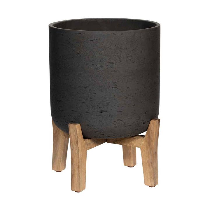 Charlie L (Feet Low) - Nero slavato - L29,5cm x A34,5cm per la vendita all'ingrosso da parte di Pottery Pots