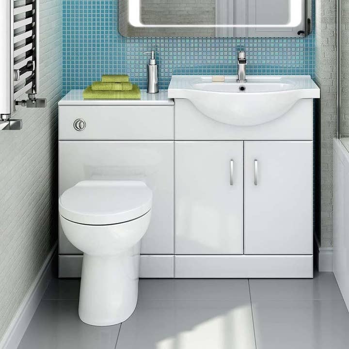 Quartz MDF White Vanity Unit Bundl (1150x781x300mm) for wholesale by Bathroom4Less