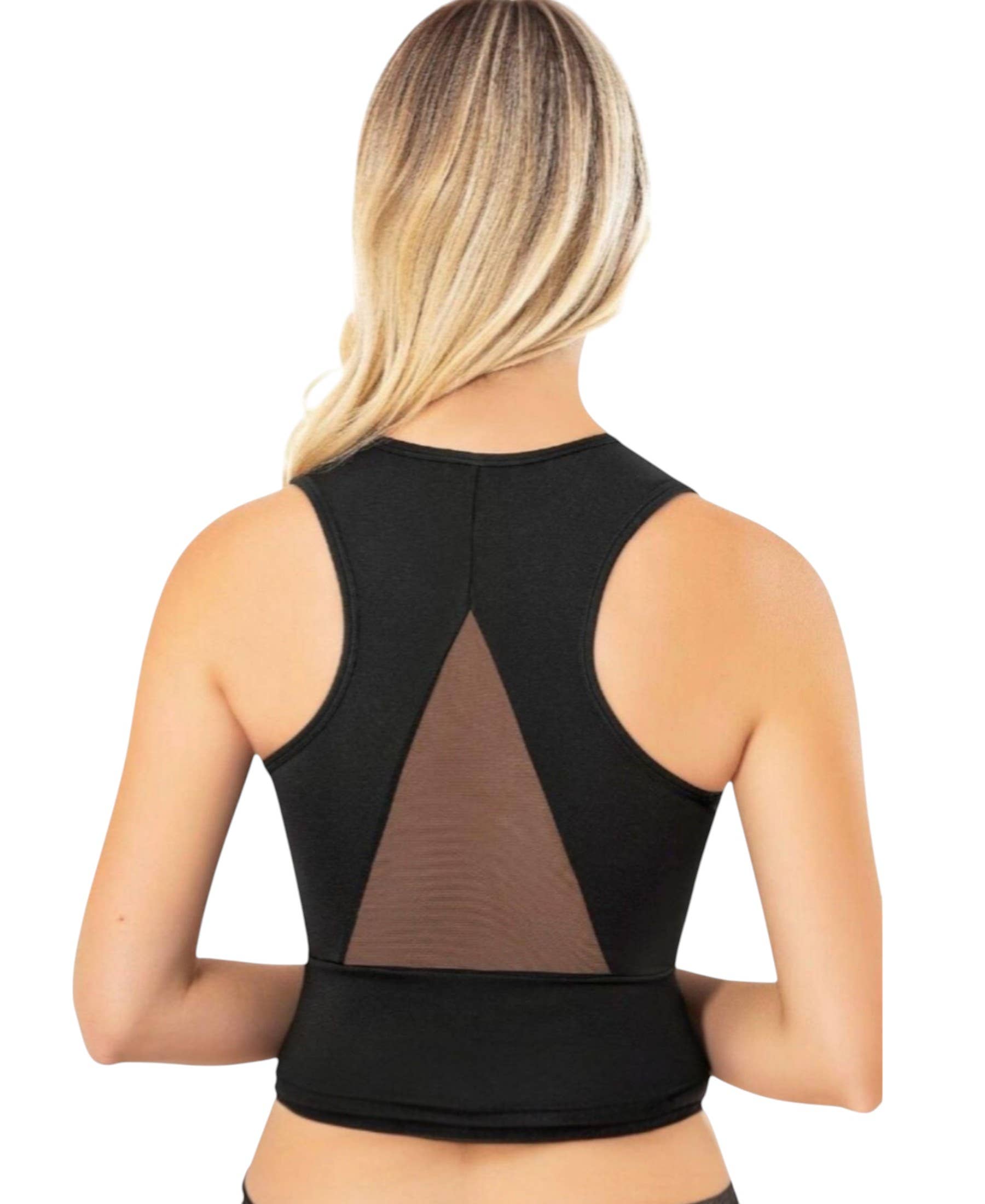 WENOR - Wholesale Athletic Top - Women's - Crop Top – Sporty bustier top with pads & mesh back, scuba fabric2