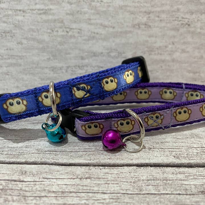 Collier avec tête de singe pour chat, chaton et chiot pour la vente par Dottie's Pet Boutique