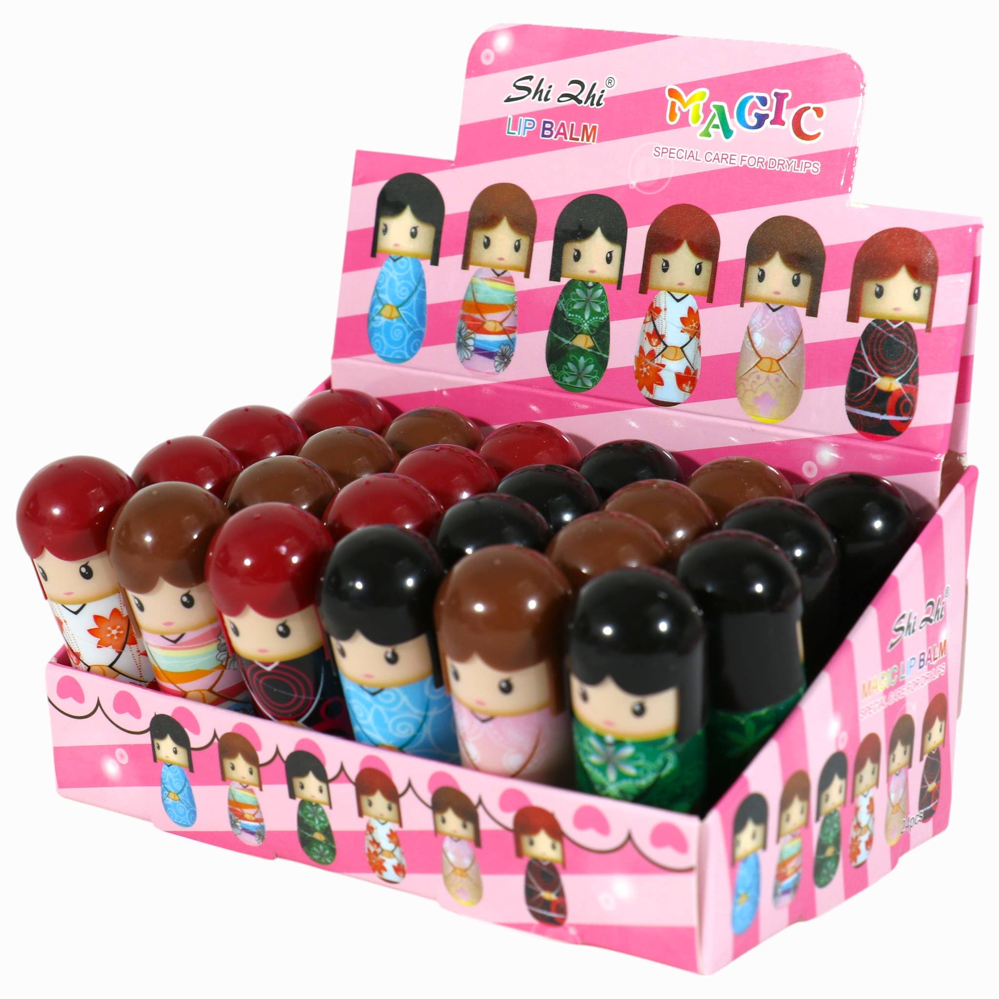 ASSORTED Doll Cartoon Lip Balm LB2322-17 (24PC) for wholesale on Faire6