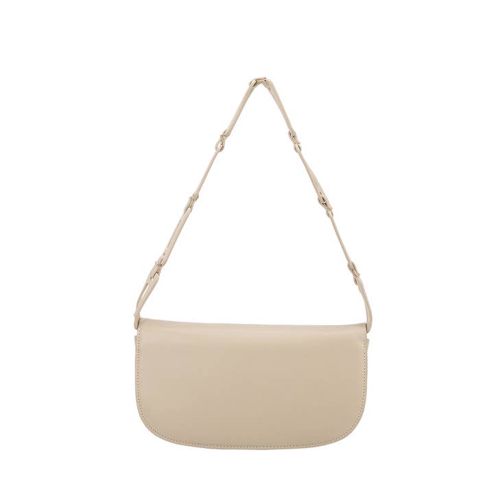 Melie Bianco - Wholesale Shoulder Bag - Women's - Inez Bone Recycled Vegan Shoulder Bag