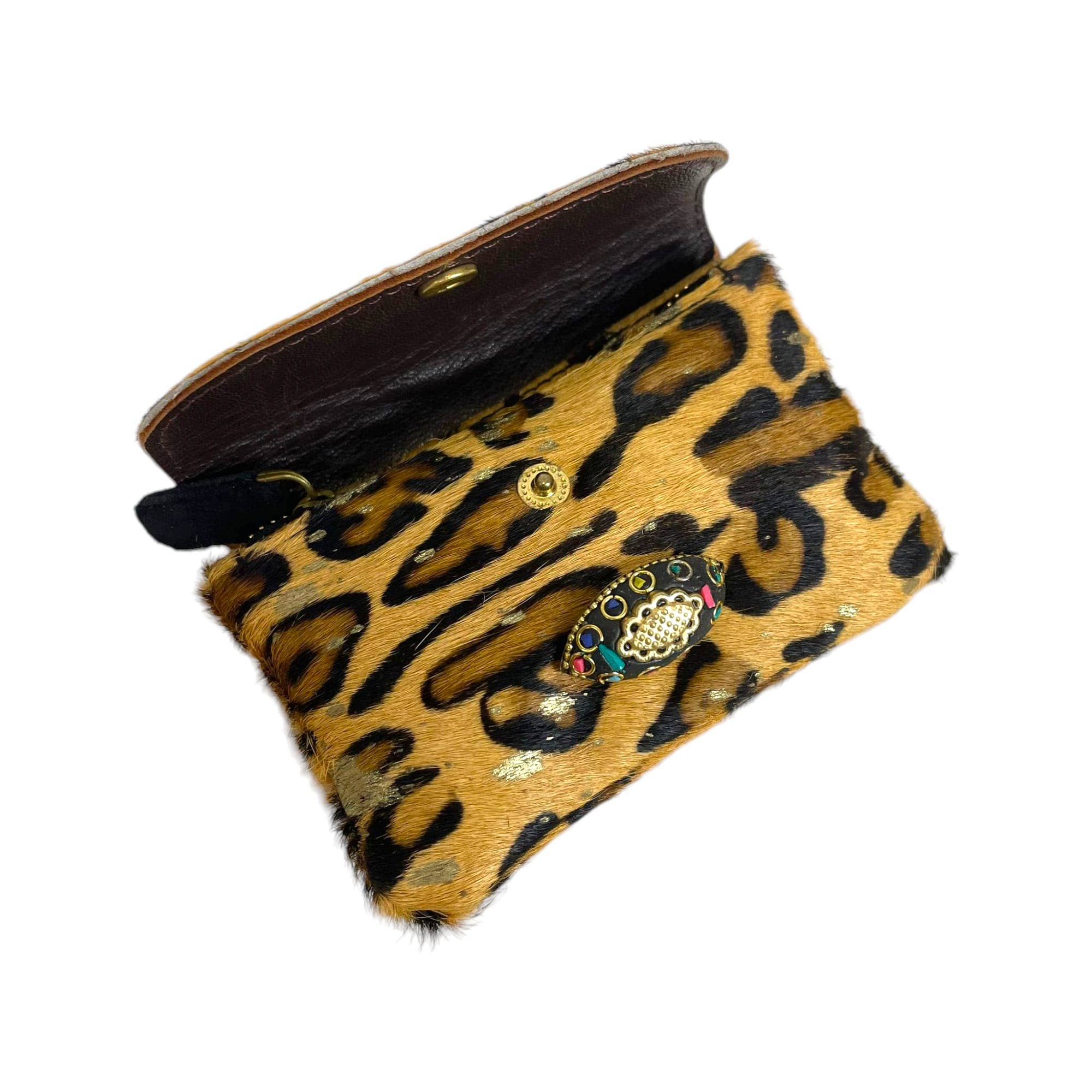 Black Handmade Leather Purse for Women with Ethnic-Exclusive Style for wholesale on Faire3