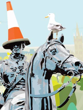 Cono de tráfico 118C, tarjeta divertida, celebración, graduación para venta al por mayor de Periodic Society