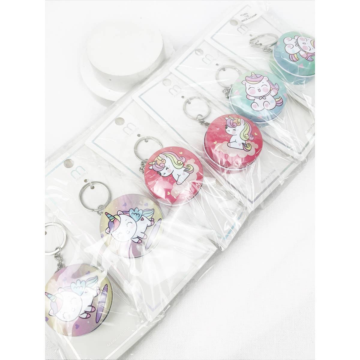 MIX COLOR Unicorn Theme Cute Container Box Keyhain for wholesale on Faire3