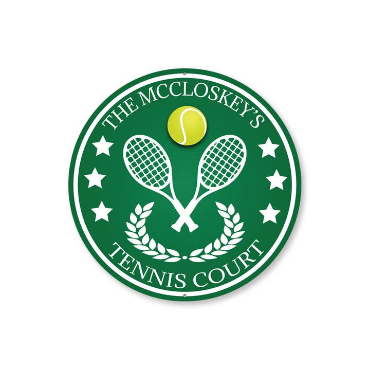 Cartello per campo da tennis per famiglie per la vendita all'ingrosso da parte di Lizton Sign Shop, Inc