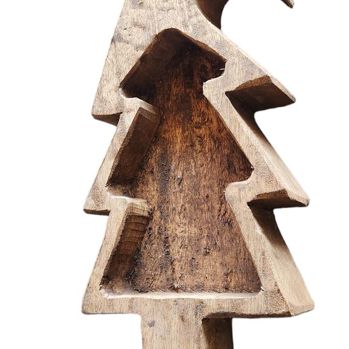 Luises Perez Imports LLC - Wholesale Decorative Plate/Dish/Bowl - Grinch tree wood bowl2