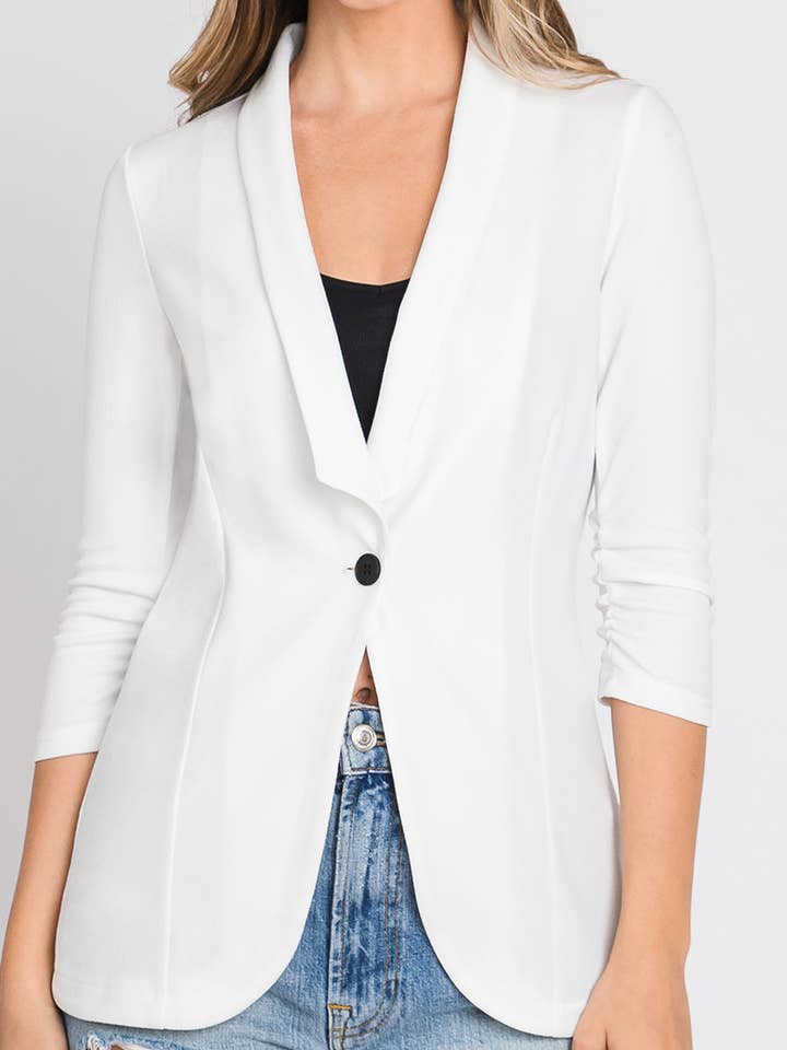 CWOBL102_Veste blazer extensible à manches longues pour la vente par NINEXIS