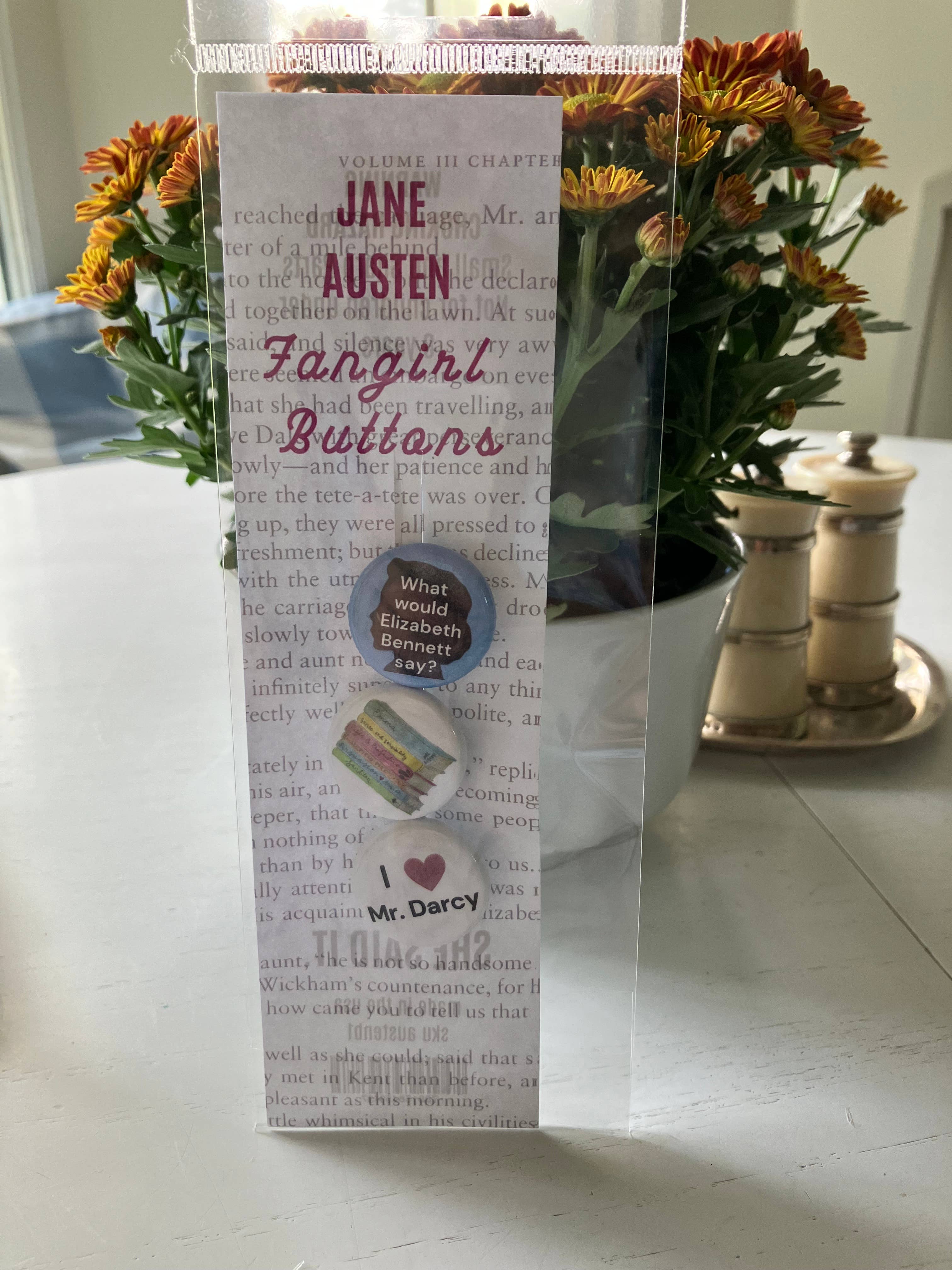 She Said It. - Wholesale Lapel Pin/Button - Jane Austen Button Set1